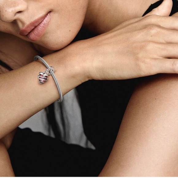 PANDORA Reveal Your Love Heart Spiral Dangle Charm w/box - Picture 5 of 11